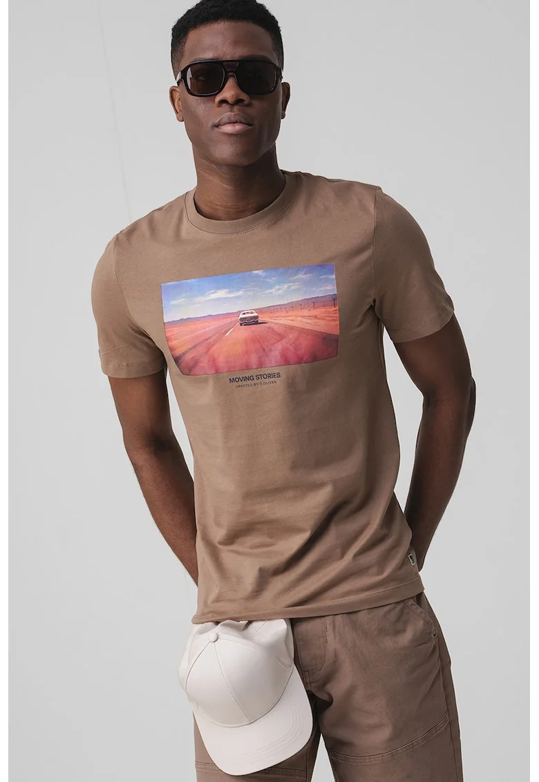 Tricou cu imprimeu foto, Maro