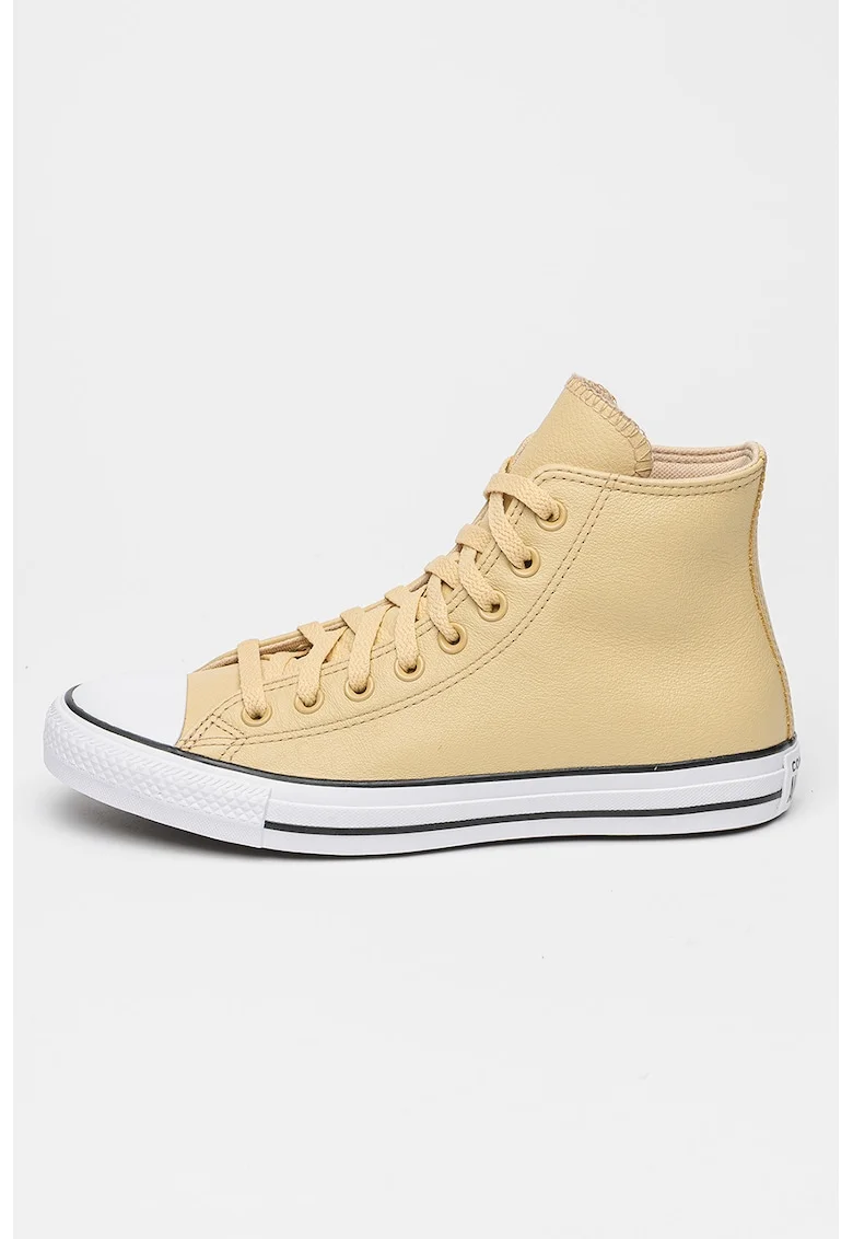Pantofi sport mid-cut unisex de piele All Star, Maro camel