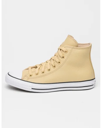 Pantofi sport mid-cut unisex de piele All Star, Maro camel