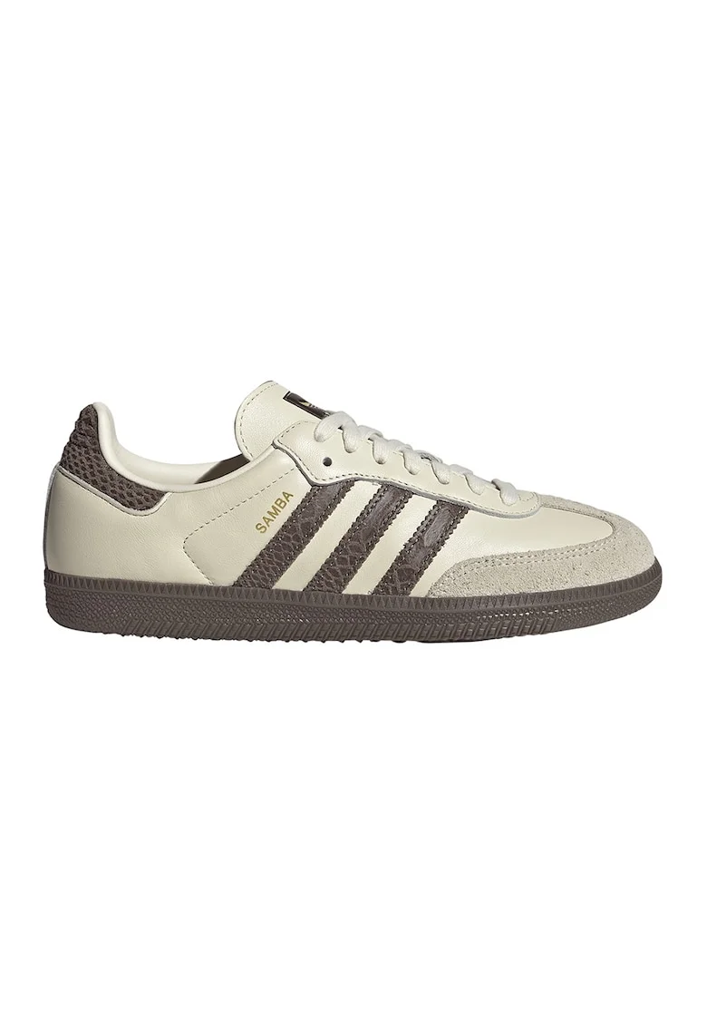 Pantofi sport Samba OG din piele si piele intoarsa, Maro inchis/Alb fildes