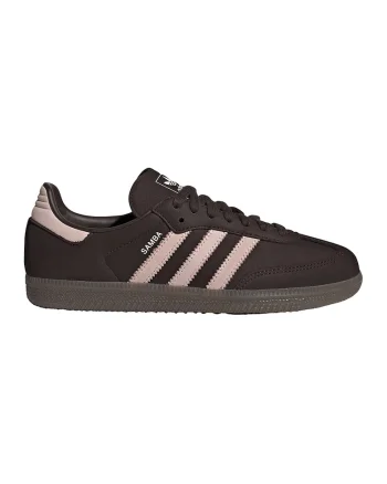 Pantofi sport Samba low-cut din piele, Maro inchis/Roz