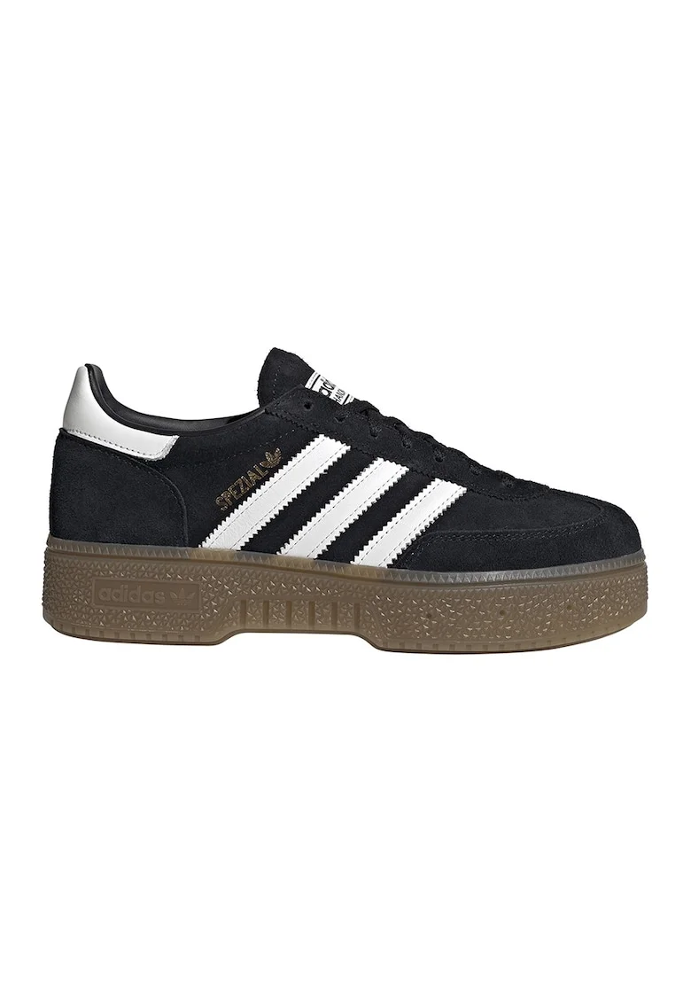 Pantofi sport Spezial din piele intoarsa cu logo, Alb/Negru