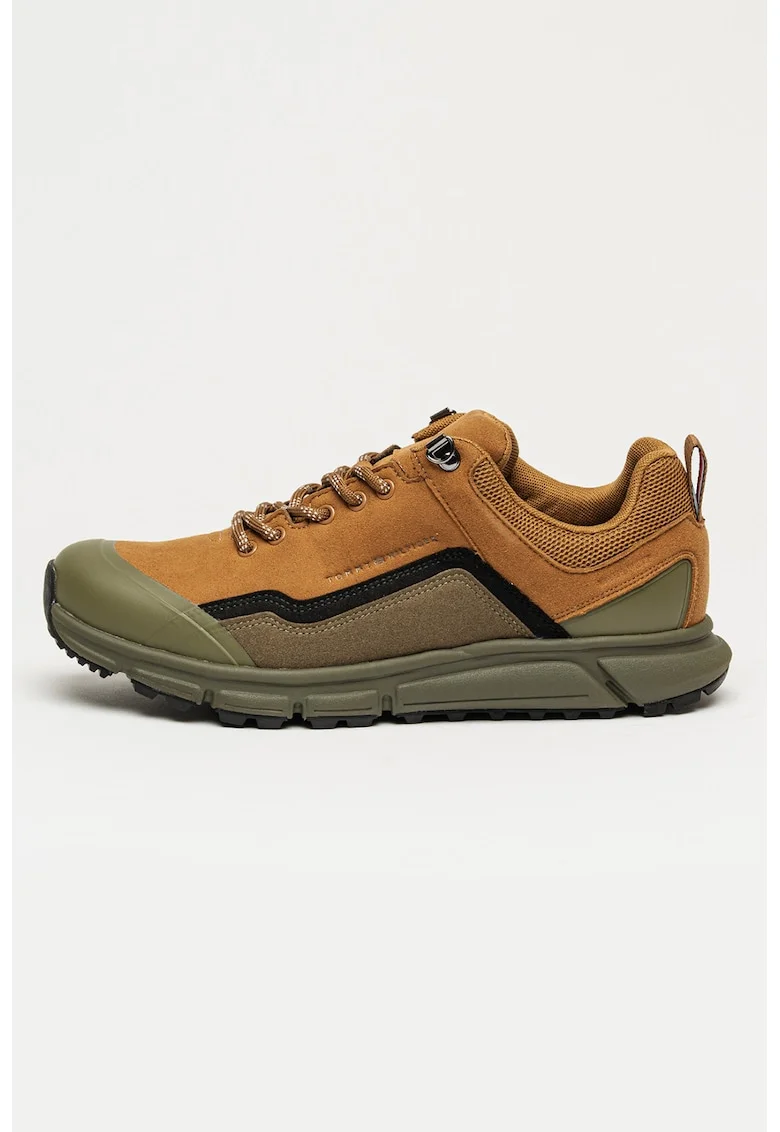 Pantofi sport low-cut impermeabili Outdoor Runner, Maro/Verde pal