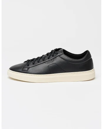 Tenisi low-cut din piele Kieran, Negru