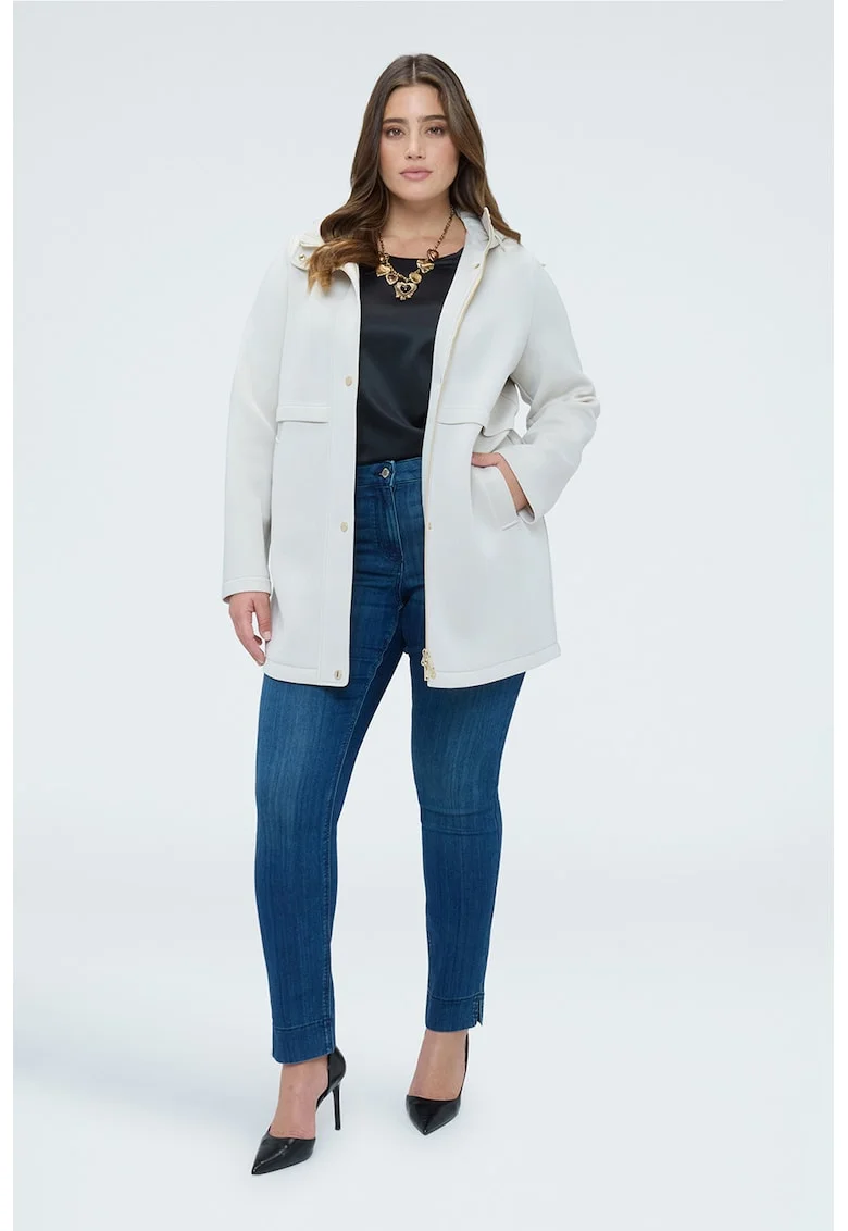 Blugi skinny cu aspect decolorat, Albastru