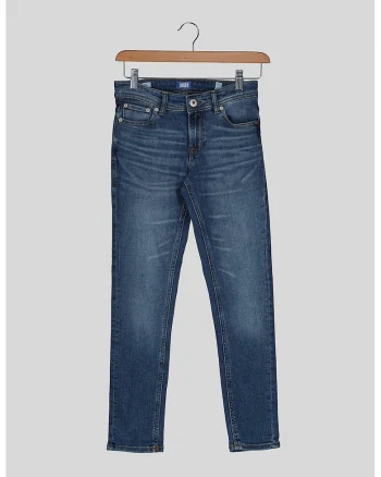 Blugi slim fit cu aspect decolorat Glenn, Albastru