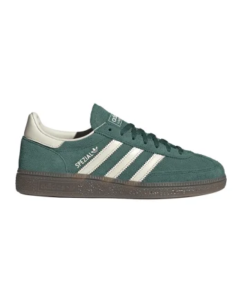 Pantofi din piele intoarsa si piele pentru handbal Spezial, Verde/Alb fildes