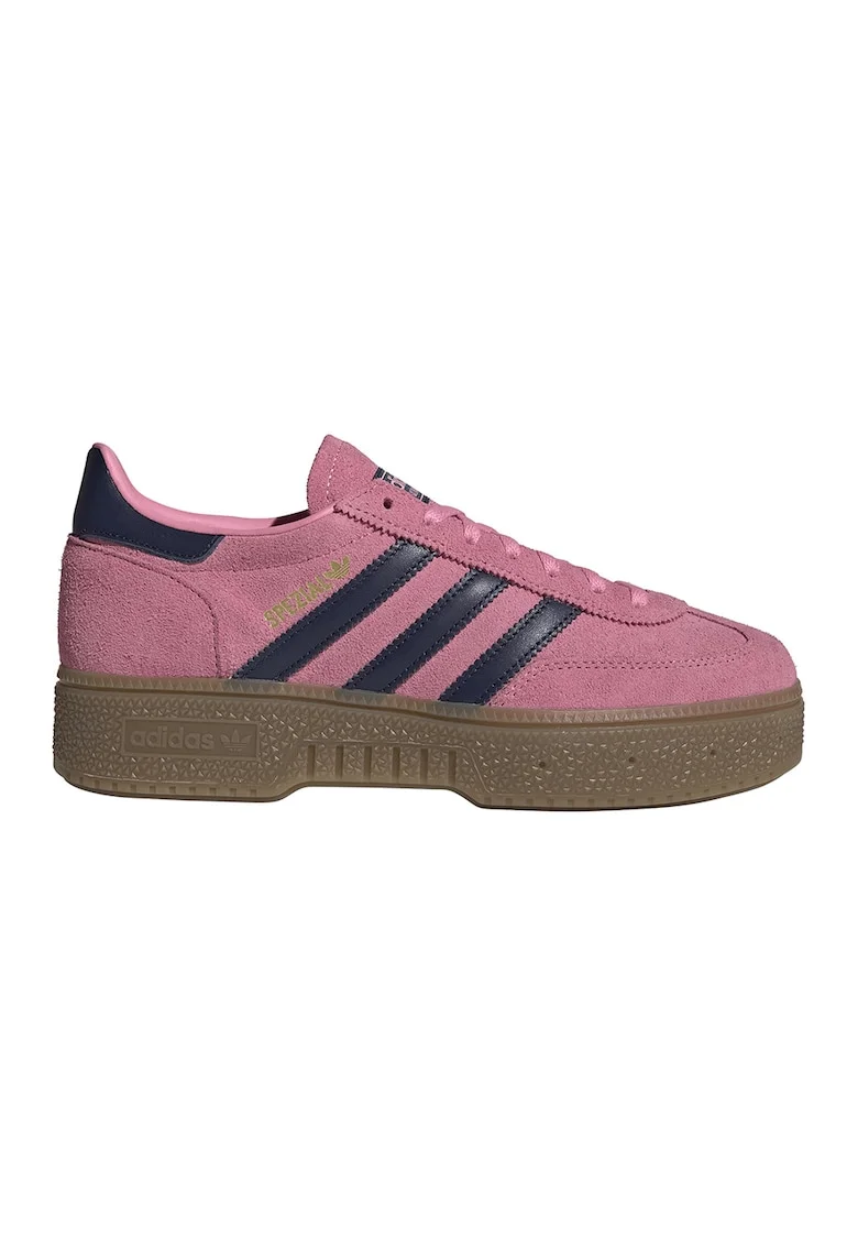 Pantofi sport din piele intoarsa cu logo Spezial, Albastru ultramarin/Roz prafuit
