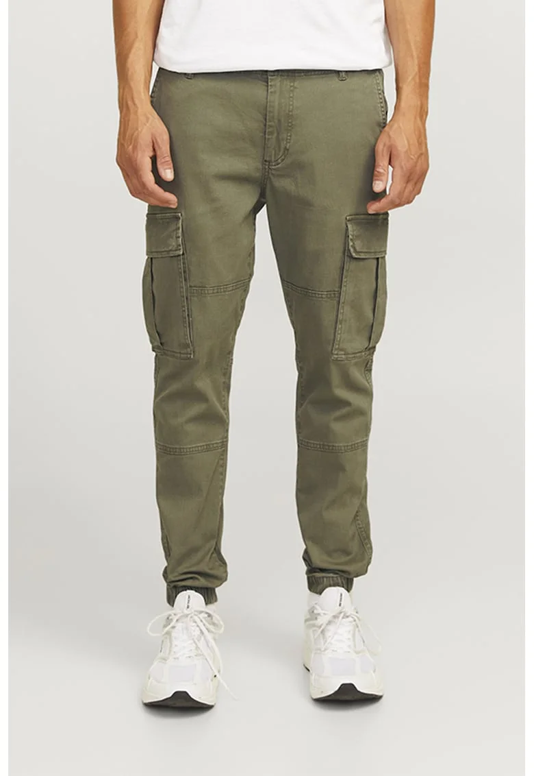 Pantaloni cargo uni, Verde masliniu