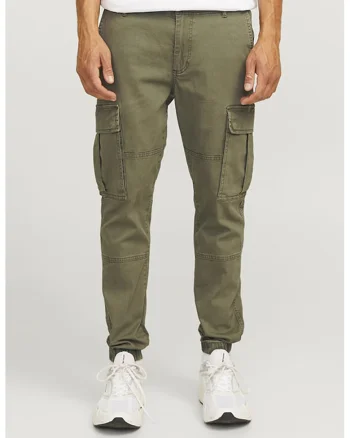 Pantaloni cargo uni, Verde masliniu
