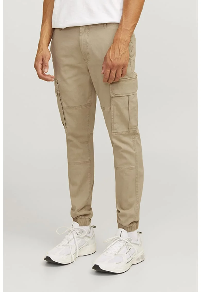 Pantaloni cargo uni, Bej