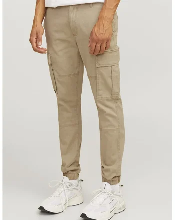 Pantaloni cargo uni, Bej