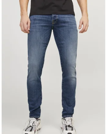 Blugi skinny cu aspect decolorat, Albastru inchis