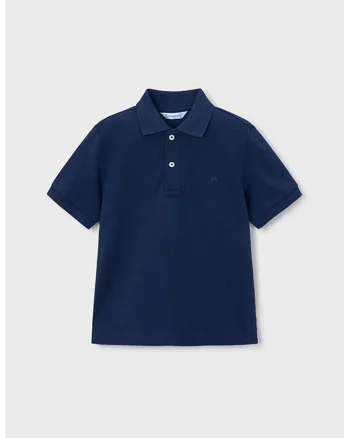 Tricou polo din material pique cu fenta cu nasturi, Albastru ultramarin