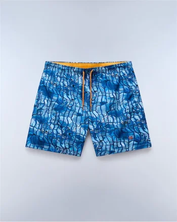 Pantaloni scurti de baie cu talie ajustabila Inuvik, Albastru