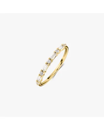 Inel argint Golden Baguette - Zirconiu