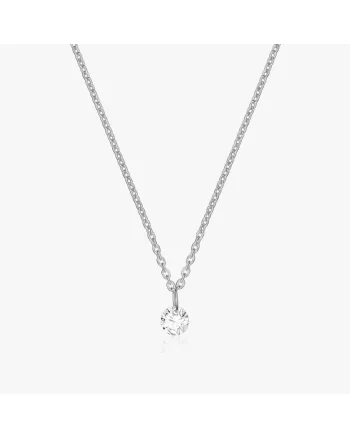 Colier din argint Solitaire - Zirconiu