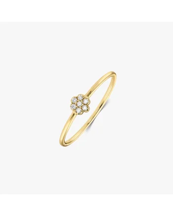 Inel din aur galben Daisy – Diamante