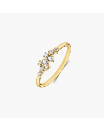 Inel din aur galben Selene – Diamante