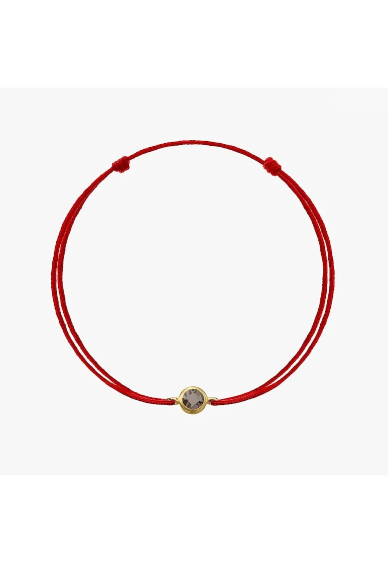 Bratara snur din argint Birthstone May - Onix Verde
