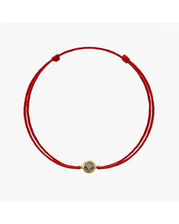 Bratara snur din argint Birthstone May - Onix Verde
