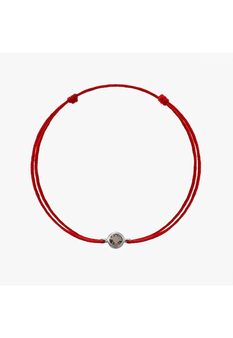 Bratara snur din argint Birthstone May - Onix Verde