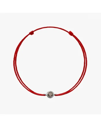 Bratara snur din argint Birthstone May - Onix Verde