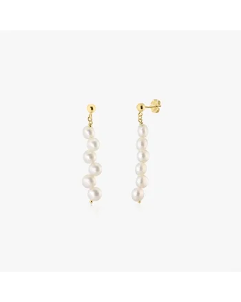 Cercei din argint Golden Harmony - Perle Naturale