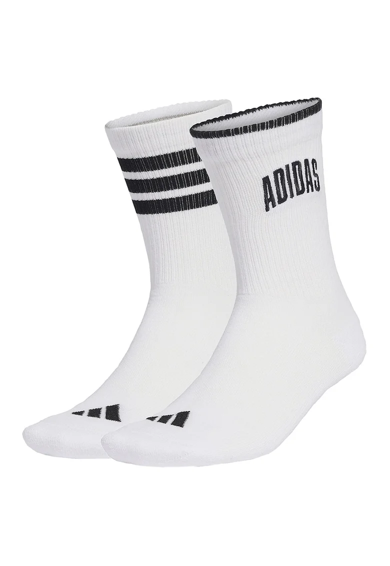Set de sosete din amestec de bumbac cu logo - 2 perechi, Alb/Negru