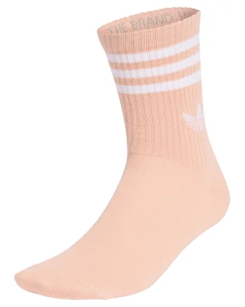 Set de sosete lungi unisex cu detaliu logo - 3 perechi, Alb/Roz somon