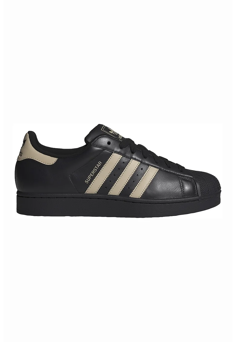 Pantofi sport unisex Superstar II din piele, Negru/Bej deschis