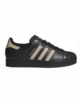 Pantofi sport unisex Superstar II din piele, Negru/Bej deschis