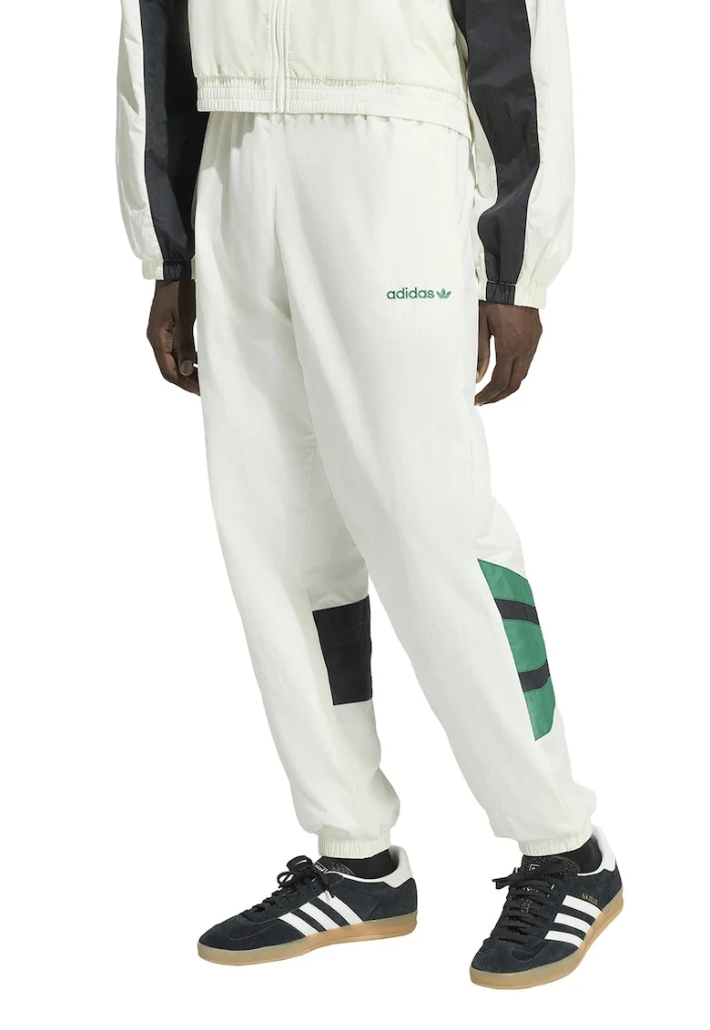 Pantaloni de trening cu logo brodat Santiago, Rosu/Alb/Negru