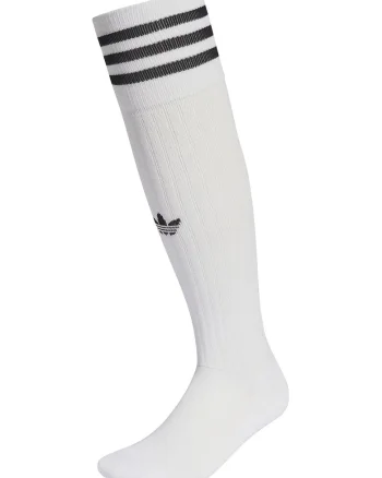 Sosete unisex lungi pana la genunchi cu logo, Alb/Negru