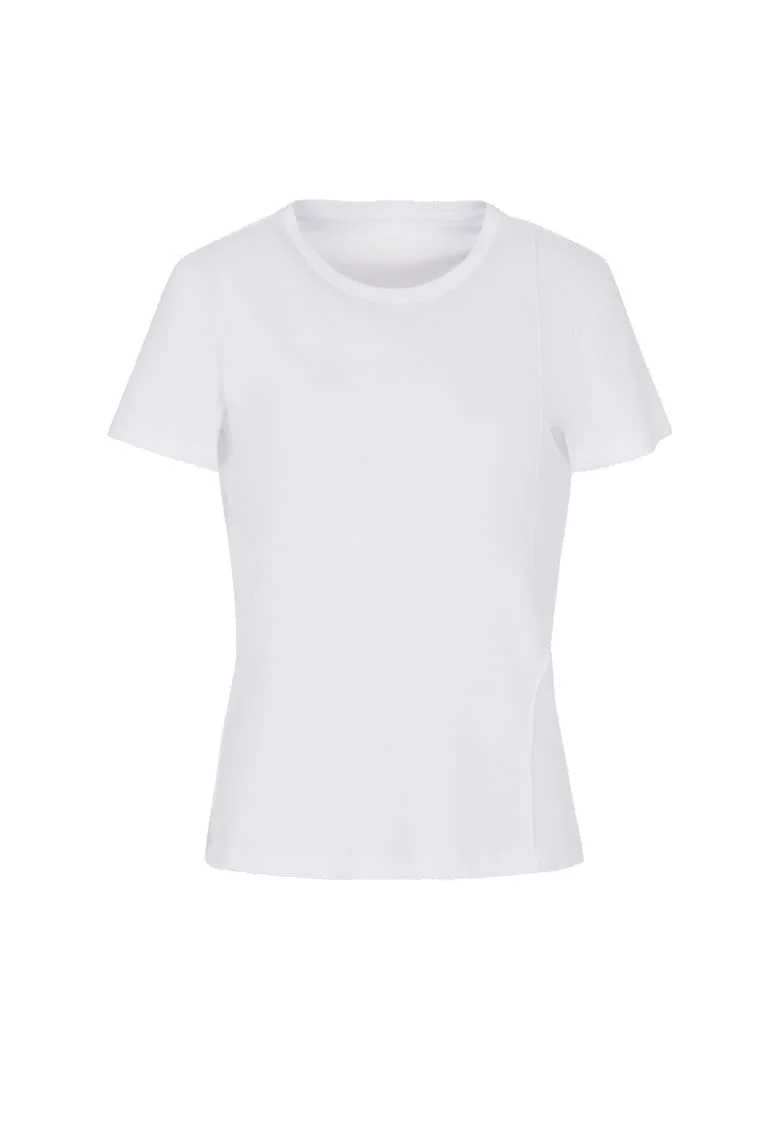 Tricou  pentru Drumetie, 6RTT12-TJQAZ-1100, M INTL, Alb
