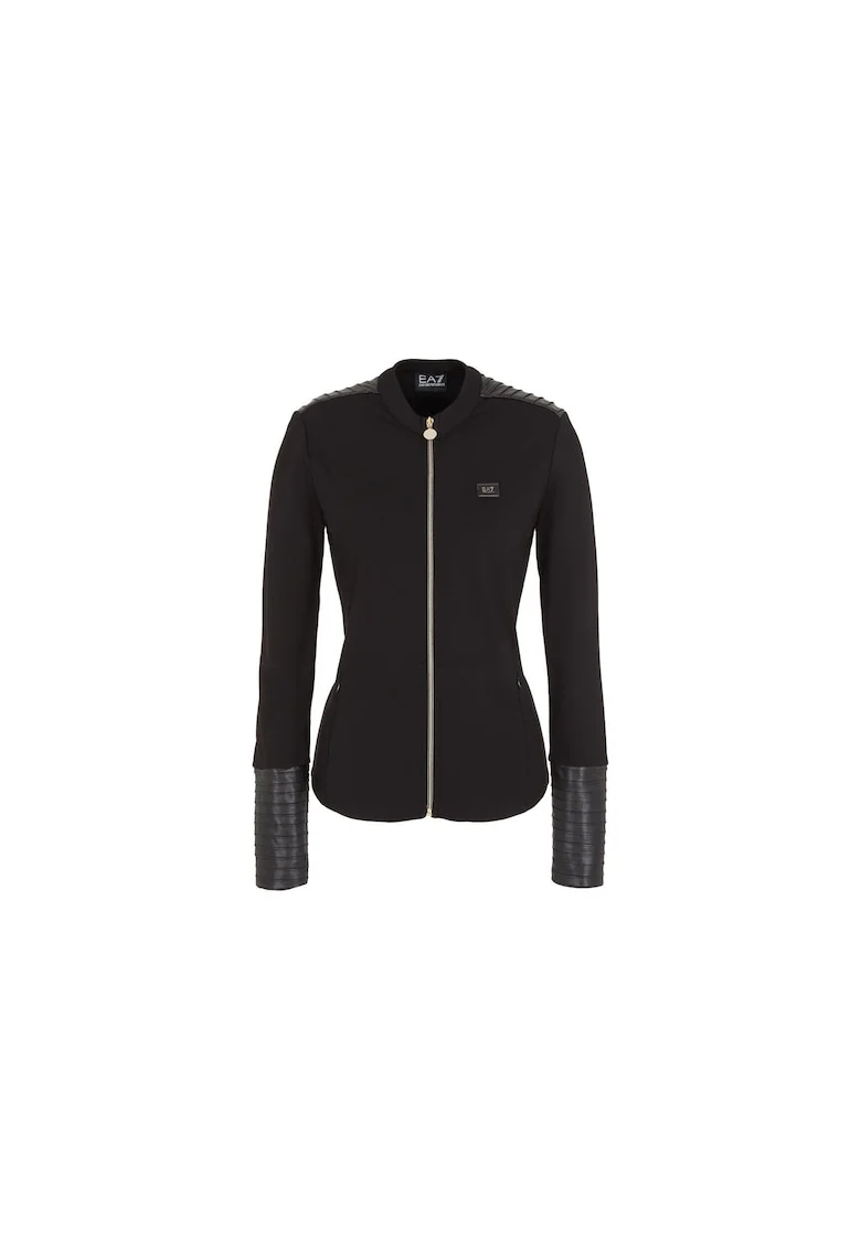 Bluza trening Emporio Armani  Train Winter Mix W T-top Fz Mix Material 6RTM32TJRLZ01200 Femei Negru, Negru