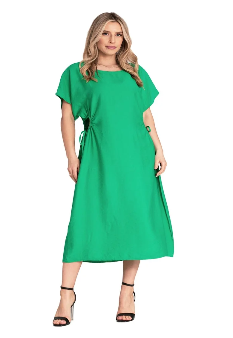 Rochie elegantă lejeră, Rochie midi,  confortabila, material de inalta calitate, eleganta simpla, viscoza,, Verde