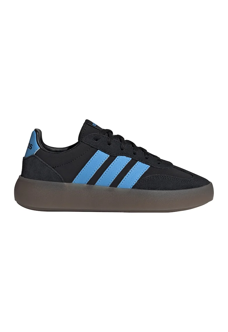 Pantofi sport Barreda Decode cu detalii din piele intoarsa, Albastru pastel/Negru
