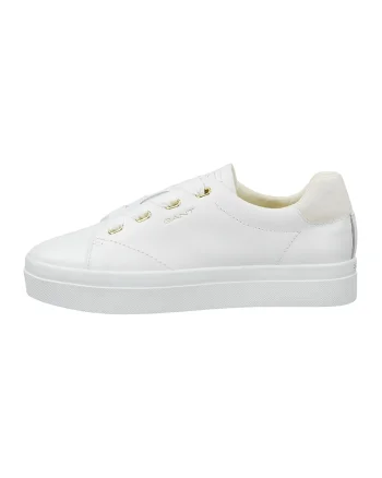 Pantofi sport cu talpa flatform Avona, Auriu/Alb optic