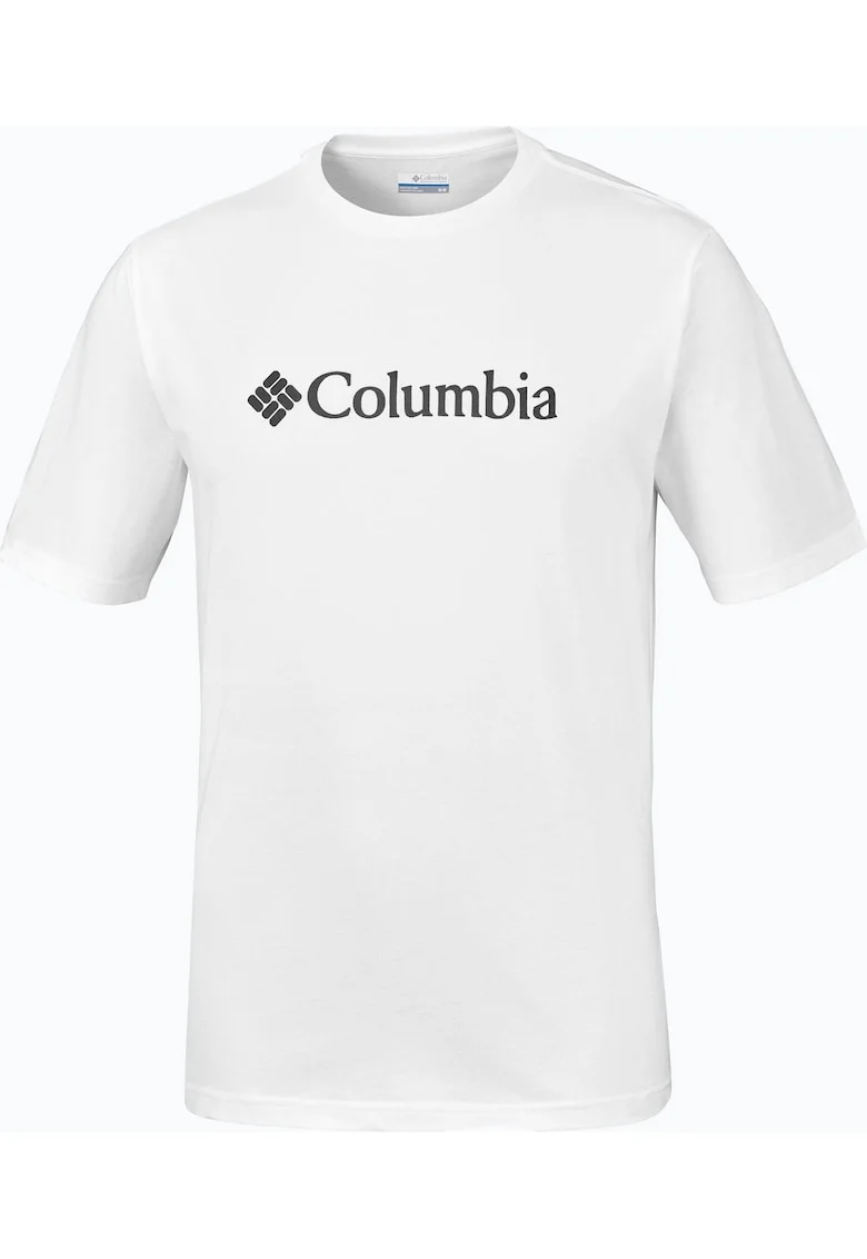 Tricou de trekking,  Bumbac, Alb/Negru, Alb/Negru