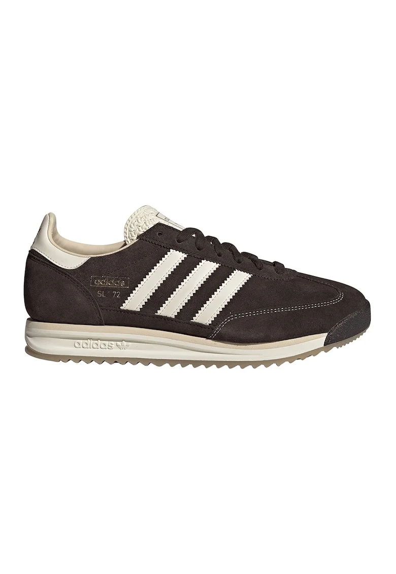 Pantofi sport din piele intoarsa SL72, Maro inchis/Crem