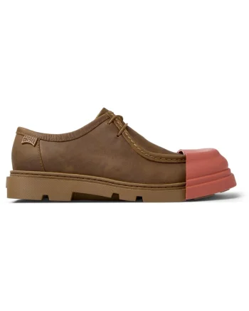 Pantofi boat de piele Junction 20651, Rosu/Caramel