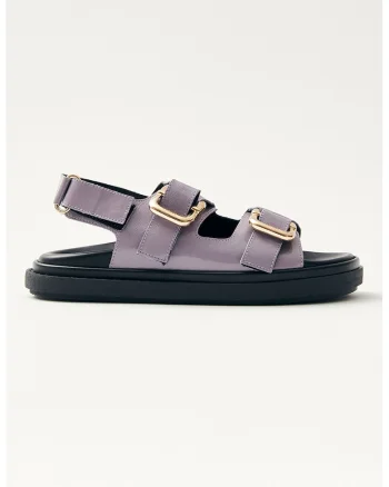 Sandale de piele cu velcro Harper, Lila pal