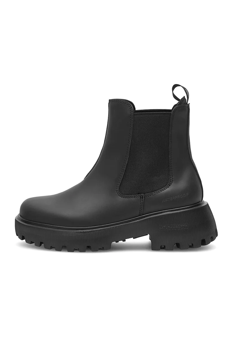 Cizme de piele cu toc, Negru