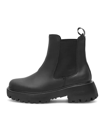 Cizme de piele cu toc, Negru