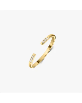 Inel din argint Golden Open Ring - Zirconiu