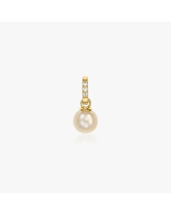 Pandantiv din aur galben Aveline – Perla naturala si diamante