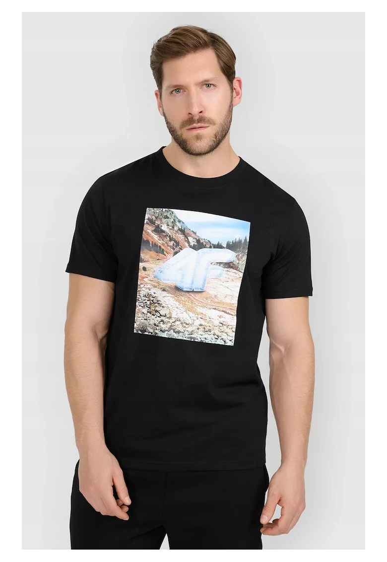 Tricou barbatesc  bumbac superior, negru