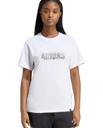 Tricou de bumbac cu logo, Alb/Negru