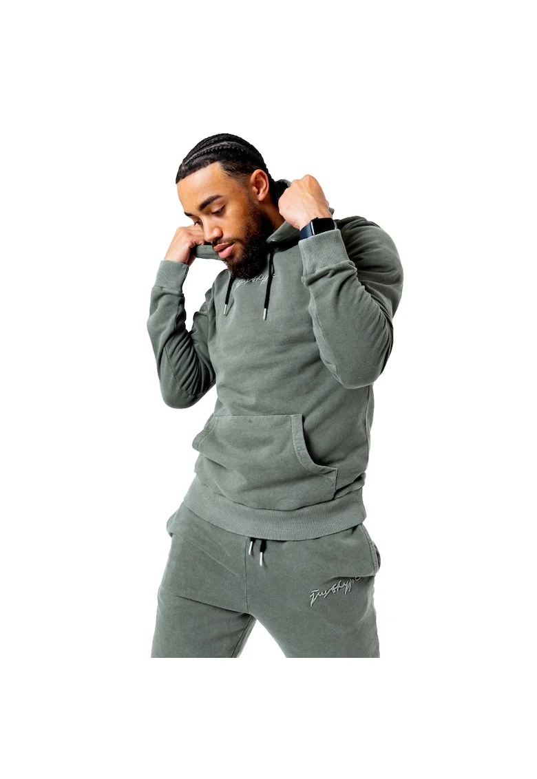 Hanorac,  Acid Wash Hoody TWLR-135, Verde, Verde